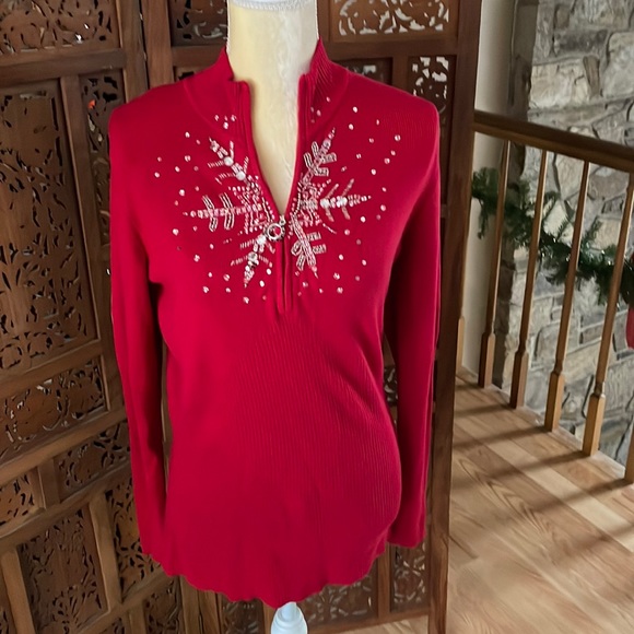 Boston Proper Snowflake Sweater 
